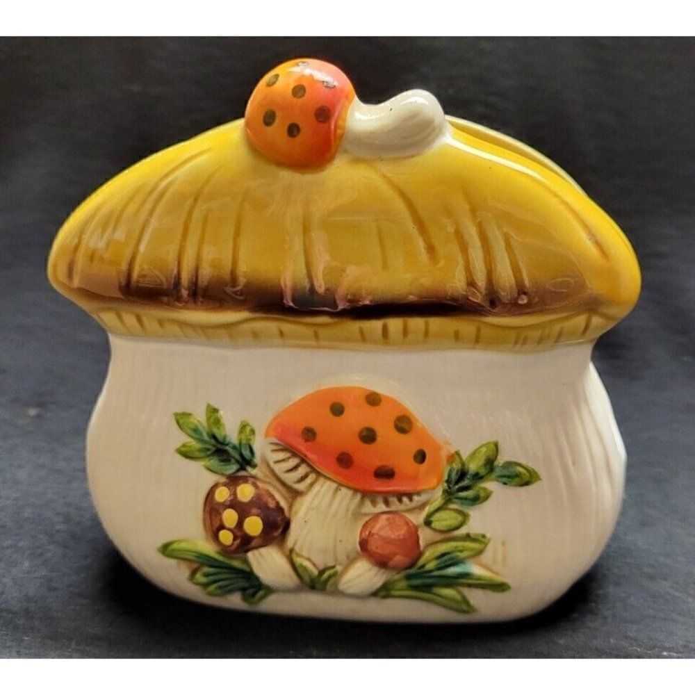 Vintage 1976 Sears Roebuck & Co Ceramic Merry Mushroom Napkin Holder Japan MCM - Picture 9 of 14